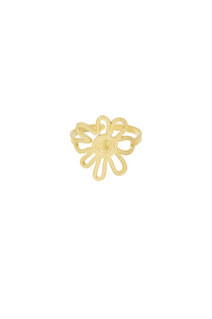 Happy Flower Girl ring - Gold color 