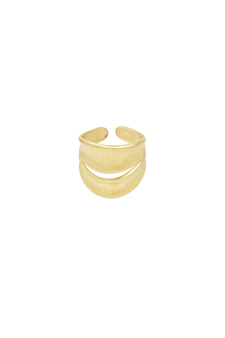 Ring twist of sparkle - Gold color 2