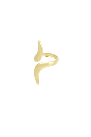 Elegant Swirl ring - Gold color h5 Picture3