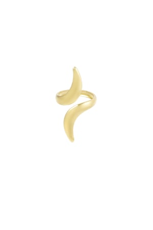 Elegant Swirl ring - Gold color h5 