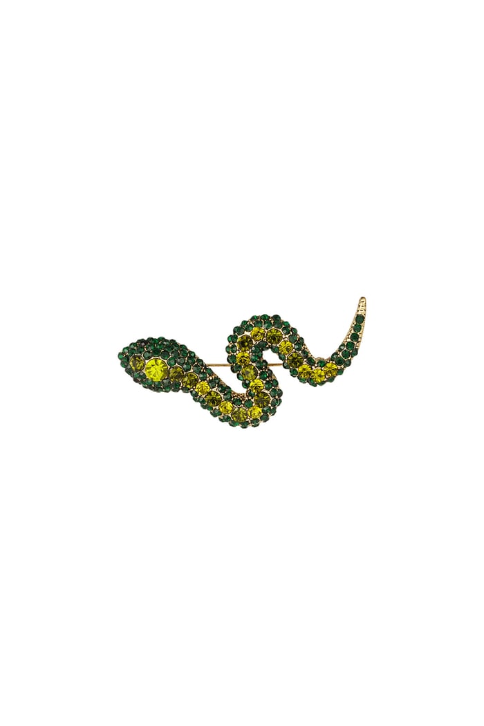 snake brooch - green 