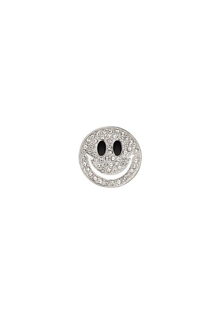 Smile brooch - Silver Color color