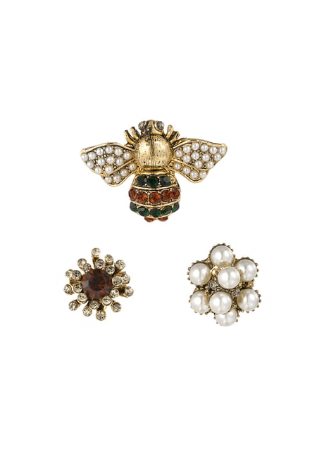 Brooches trio busy bee - multi