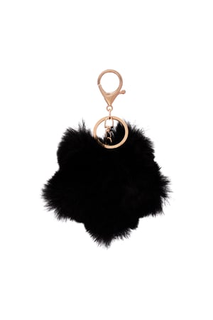 Flower Keychain - Black h5 