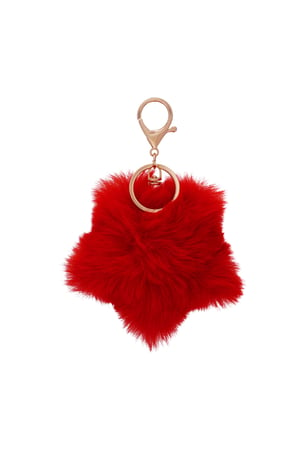 Flower Keychain - Wine Red h5 