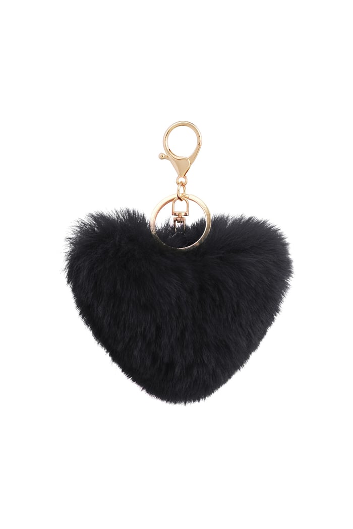 Keychain heart to fluff - Black 