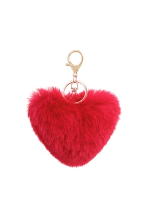 Keychain heart to fluff - Red h5 