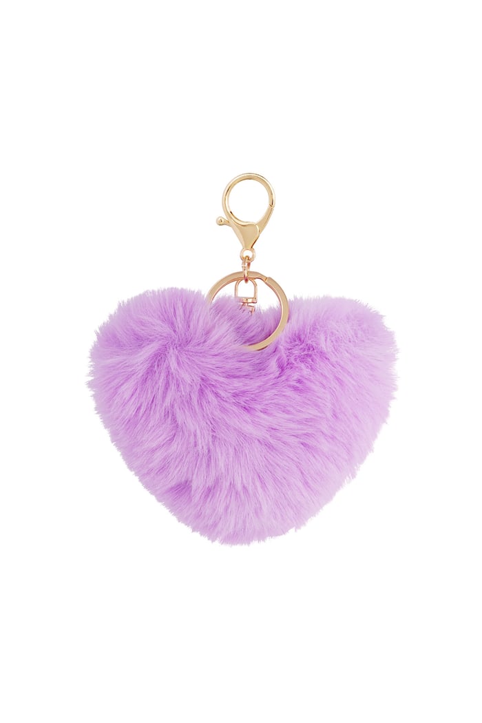 Keychain heart to fluff - Lilac 