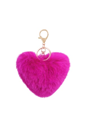 Keychain heart to fluff - Dark purple h5 