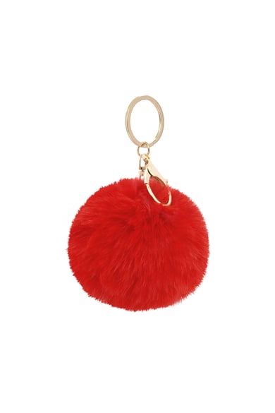 Puffy ball keychain - Red h5 