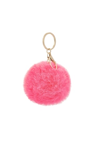 Puffy ball keychain - Fuchsia h5 