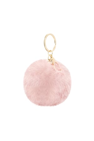 Puffy ball keyring - Pink gold color h5 