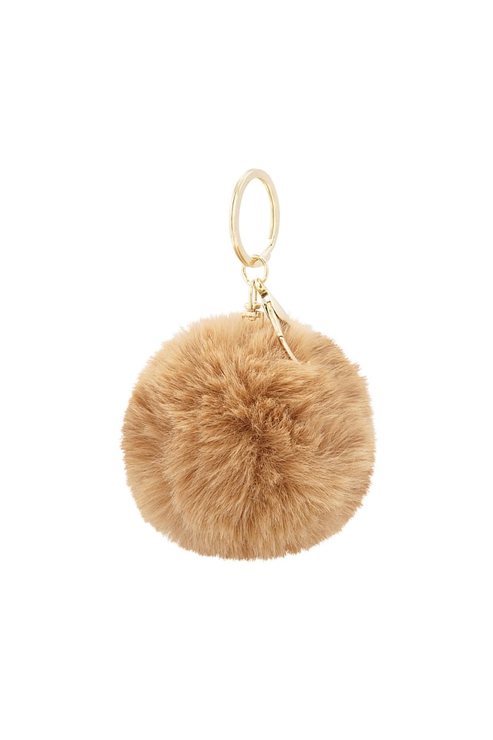 Puffy ball keychain - Beige 