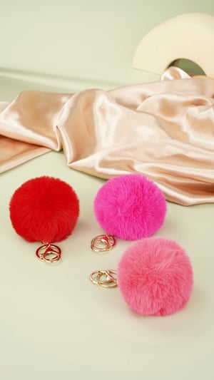 Puffy ball keychain - Red h5 Picture4