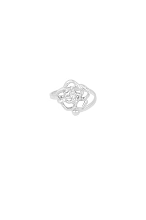 Floral touch ring - Silver color h5 