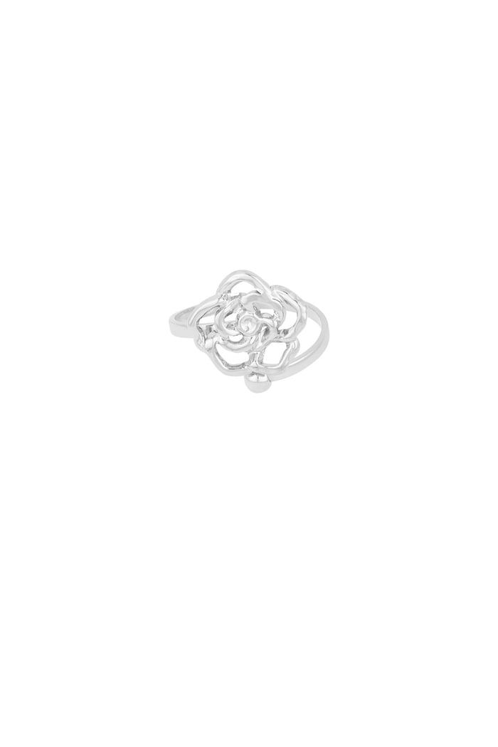 Floral touch ring - Silver color 