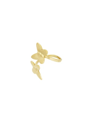 Double wings ring - Gold color h5 Picture3