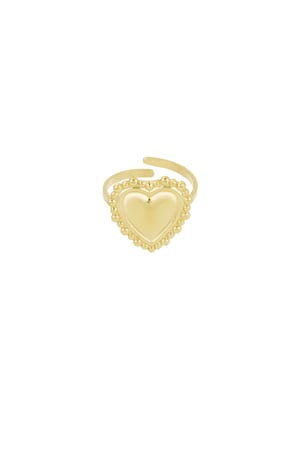 Bubble heart ring - Gold color h5 