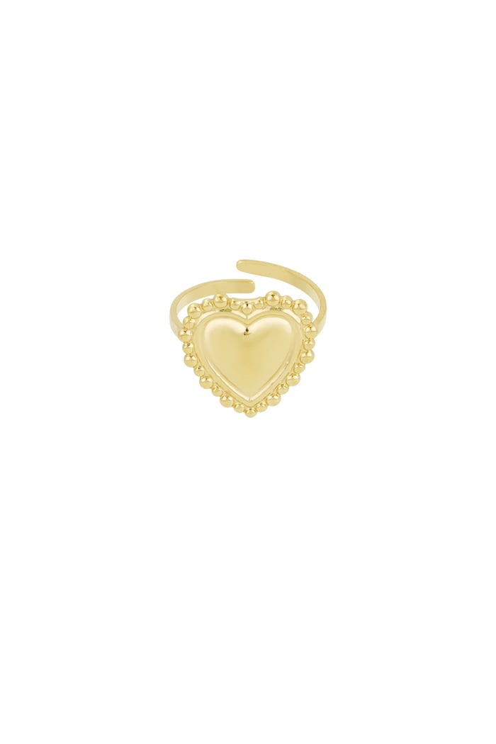 Bubble heart ring - Gold color 