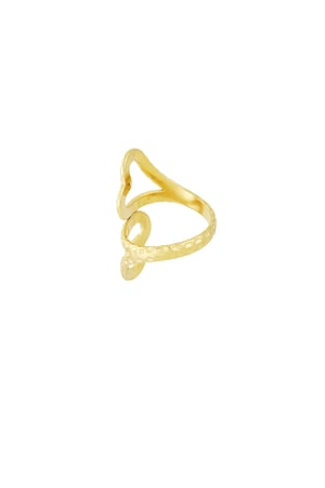 Double heart ring - Gold color h5 Picture2