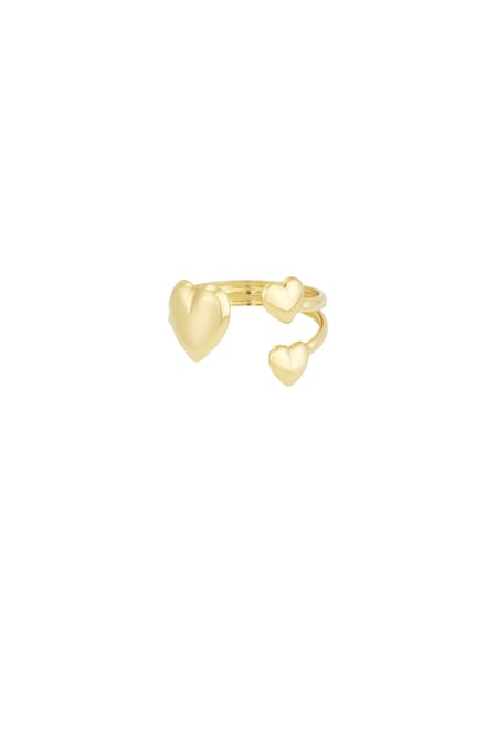 Heart trio ring - Gold color 2