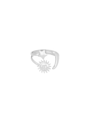 Day & night ring - Zilver kleur h5 