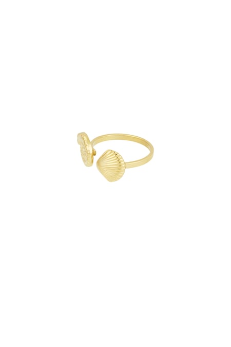 Ring mit Strandstimmung - Goldfarbe