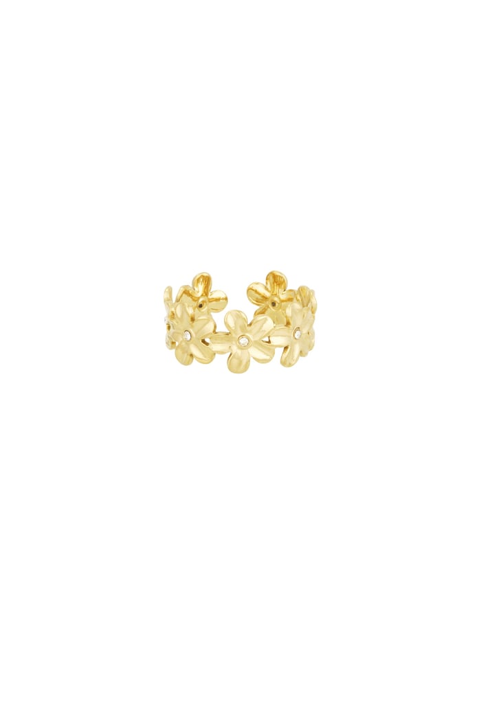 Infinite flowers ring - Gold color 