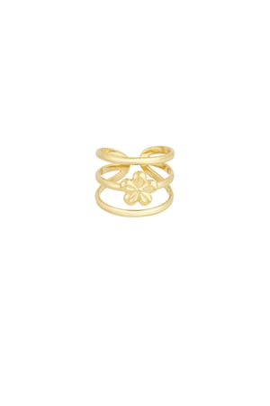 Flower stack ring - Gold color h5 