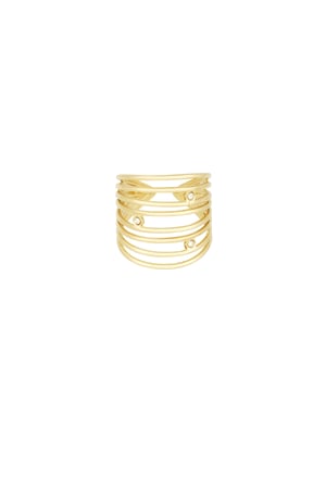 Layered glow ring - Gold color h5 