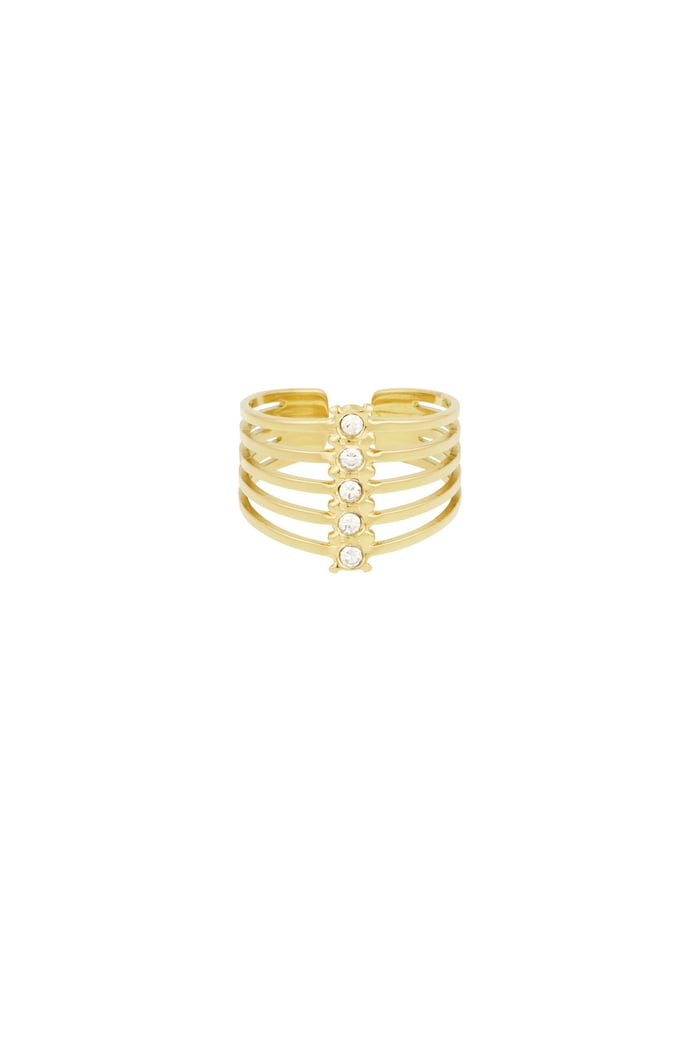 Stacked sparkle ring - Gold color 