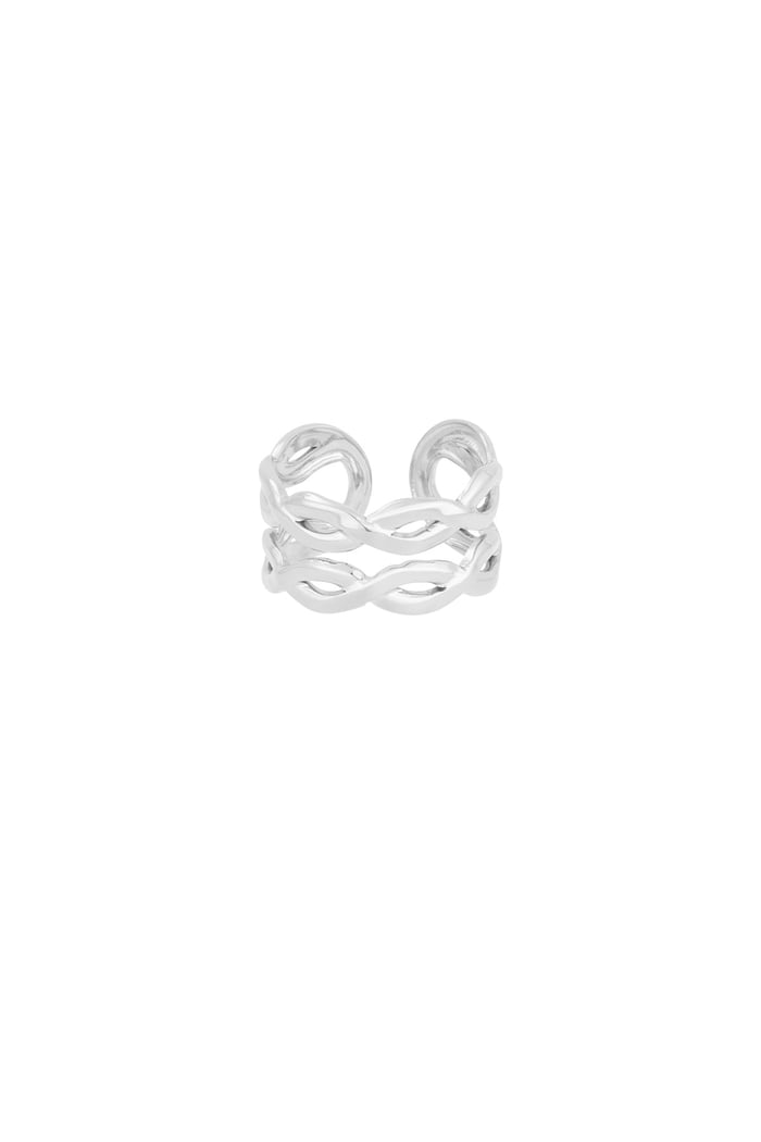 Layered swirl ring - Silver color 