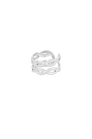 Layered swirl ring - Silver color h5 Picture2