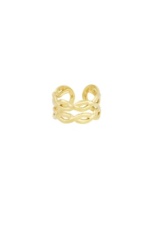 Layered swirl ring - Gold color h5 