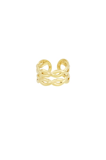 Layered swirl ring - Gold color 2