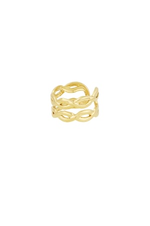 Layered swirl ring - Gold color h5 Picture2