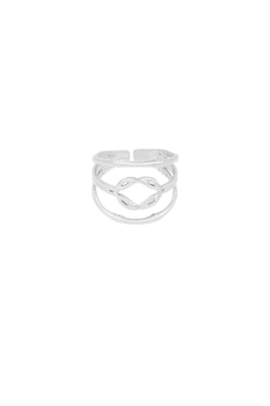 Layered knot ring - Silver color h5 