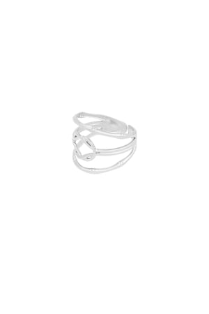 Layered knot ring - Silver color h5 Picture3