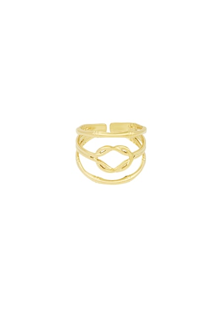 Layered knot ring - Gold color