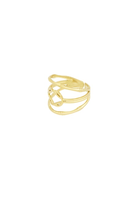 Layered knot ring - Gold color 2