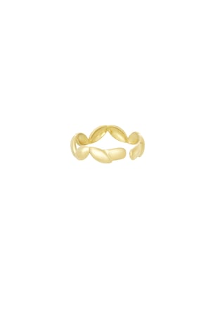 Wavy wonder ring - Gold color h5 Picture3