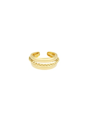 Layered spiral ring - Gold color h5 