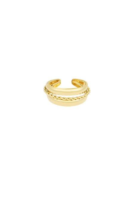 Layered spiral ring - Gold color