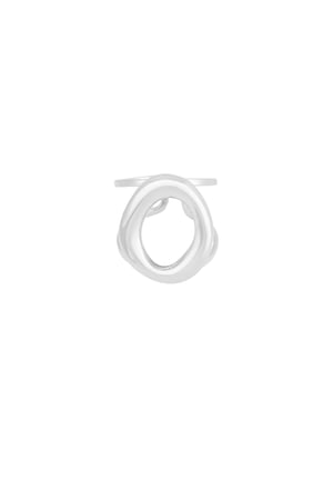 Bold circle ring - Silver color h5 