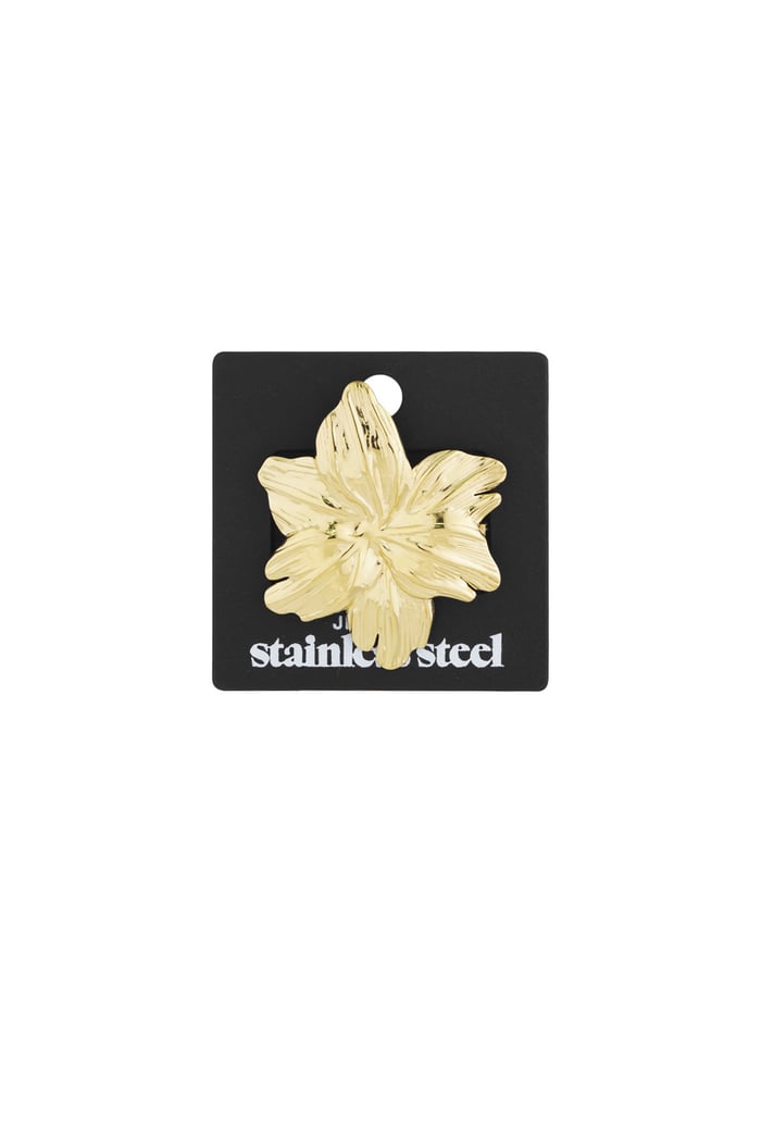 Brooch flower flow - Gold color Picture3