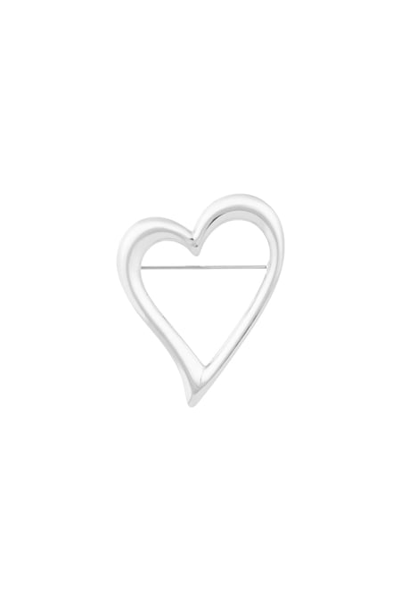 Brooch heart for you - Silver color 2