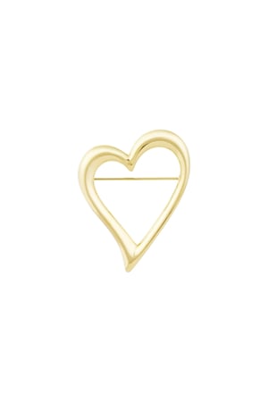 Brooch heart for you - Gold color h5 