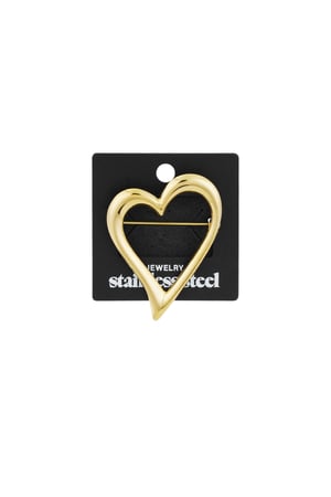 Brooch heart for you - Gold color h5 Picture3