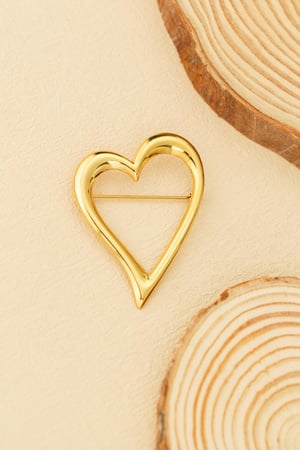 Brooch heart for you - Gold color h5 Picture4