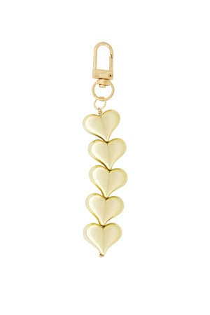 Bold heart pendant - Gold color h5 